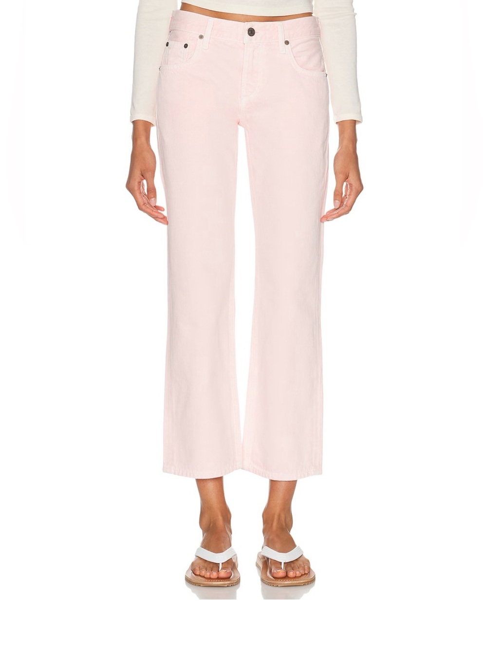 Citizens of Humanity Faye Vintage Straight Jeans in Pale Coral | Size 28